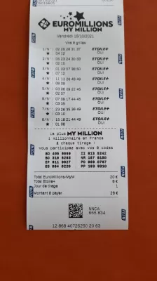 What Are The Odds Of Winning Euromillions? : EuroMillions ticket receipt played in France