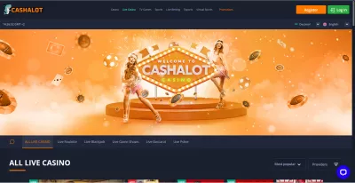 Cashalot.Bet Pregled: Spletne stave : Stave in igre v živo Casino